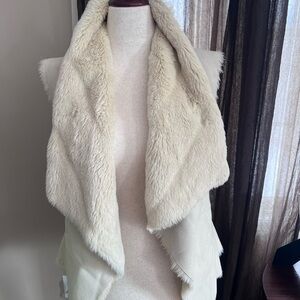 Cream Faux Fur Vest